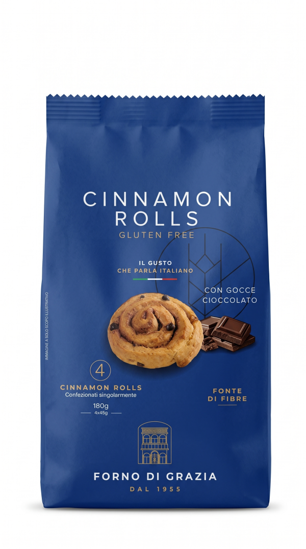 Cinnamon rolls con gocce di cioccolato gr 45x4 Forno di Grazia