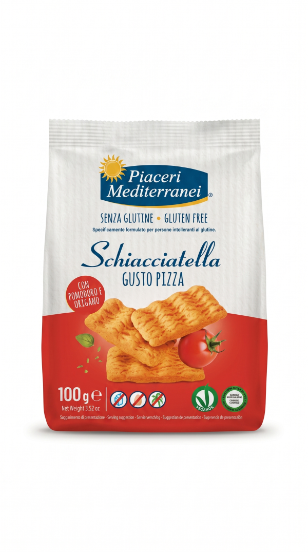 Schiacciatella gusto pizza VEGAN gr 100 Piaceri Mediterranei