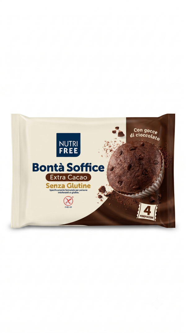 Bontà soffice extra cacao con gocce di cioccolato gr 140 Nutrifree