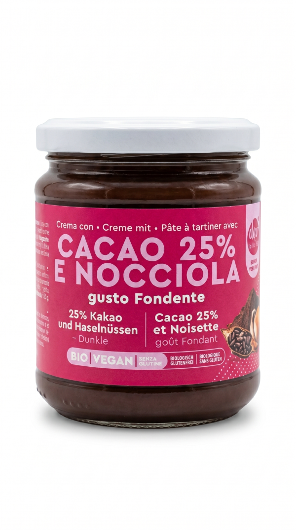 Crema cacao 25% e nocciola gusto fondente BIO VEGAN gr 300 Dea nocciola