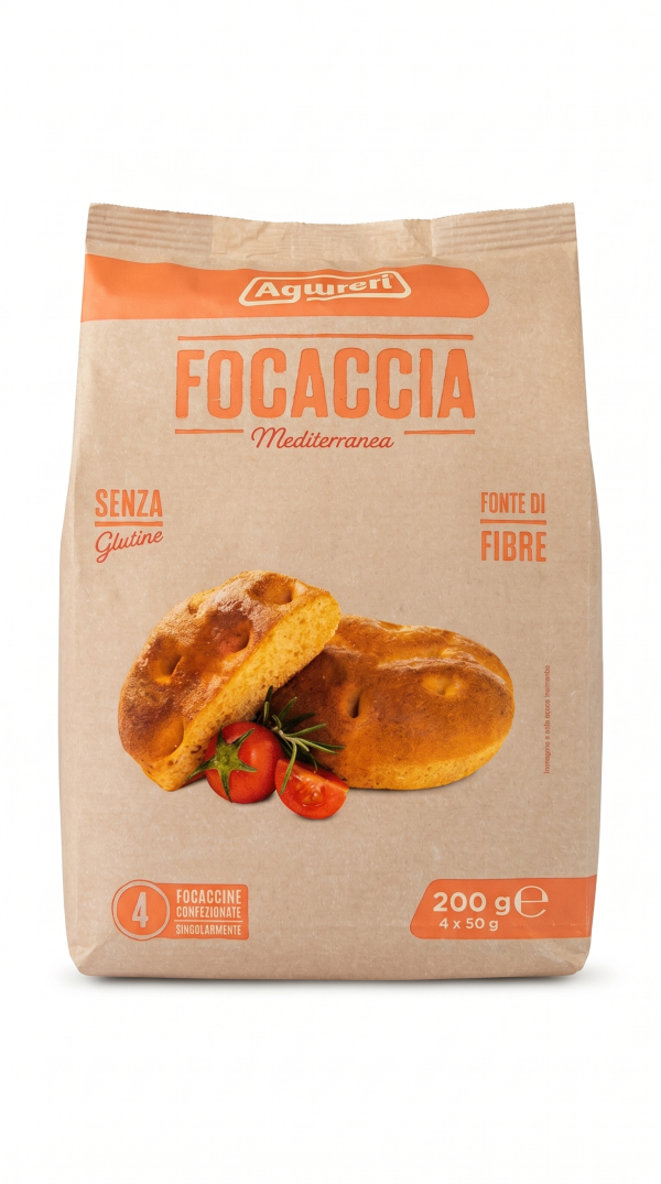 Focaccia mediterranea gr 50x4 Agluten