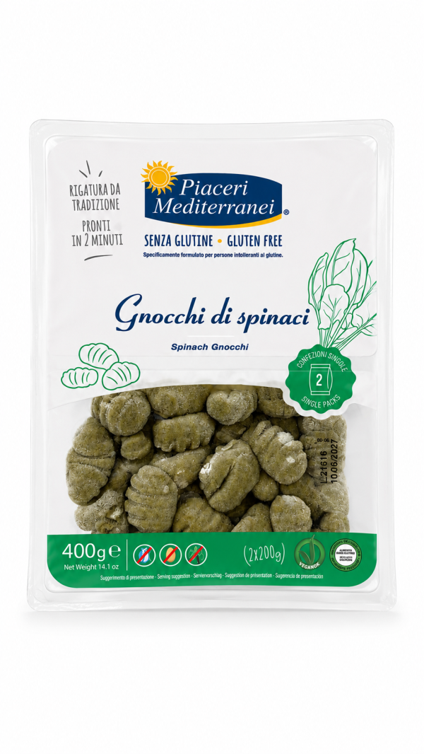 Gnocchi di spinaci VEGAN gr 200x2 Piaceri Mediterranei