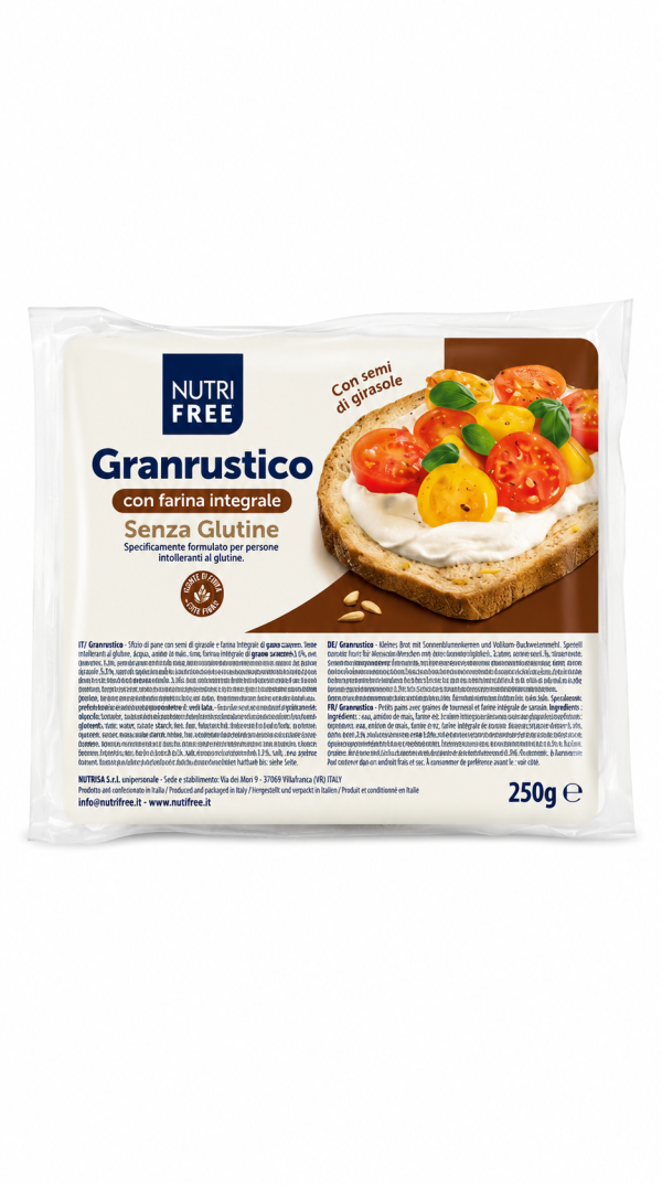 Pane granrustico integrale gr 250 Nutrifree