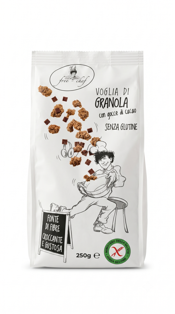 Voglia di granola con gocce di cioccolato gr 250 Free chef