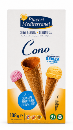 Coni gelato 6 pezzi senza lattosio gr 108 Piaceri Mediterranei