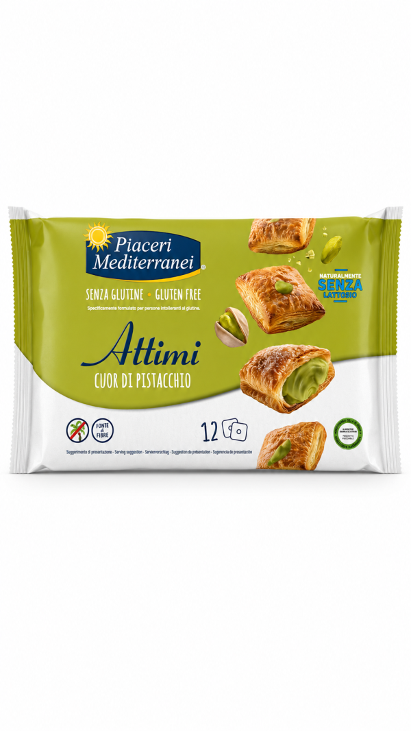 Attimi cuor di pistacchio senza lattosio gr 12×10 Piaceri Mediterranei