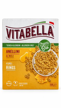 Anellini al miele BIO senza latte gr 250 Vitabella