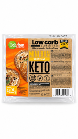 Mini bun con sesamo KETO gr 25 x 4 Balviten