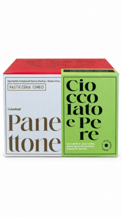 Panettone con cioccolato e pere senza lattosio gr 500 Pasticceria Cuneo