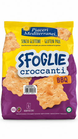 Sfoglie croccanti gusto BBQ senza lattosio gr 180 Piaceri Mediterranei