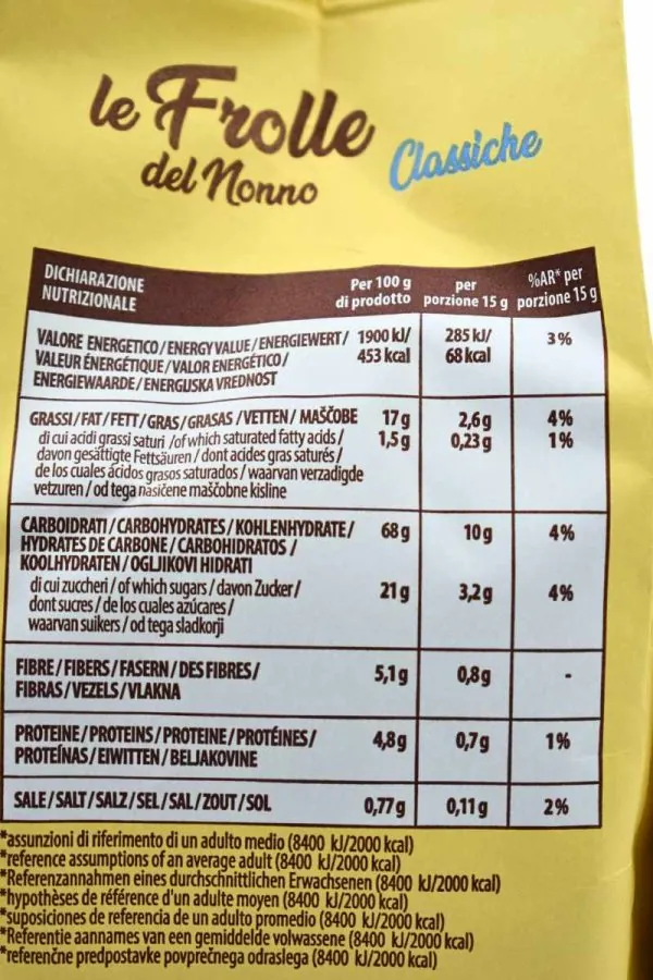 Biscotti le frolle del nonno classiche vegan gr 200 Inglese - immagine 3