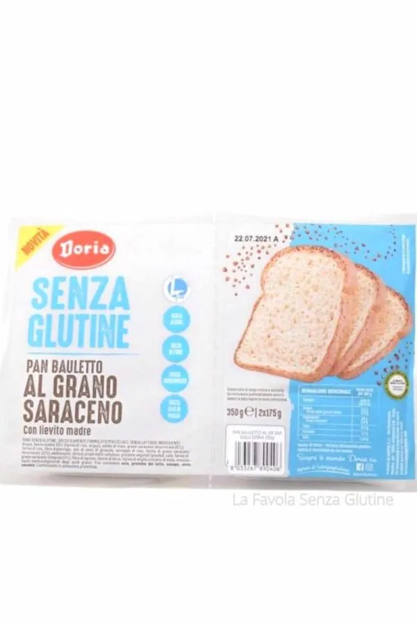 Pan bauletto al grano saraceno senza lattosio gr 350 Doria